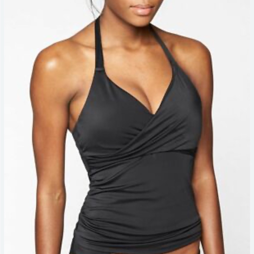 Athleta bra cup wrap halter tankini 40D/DD